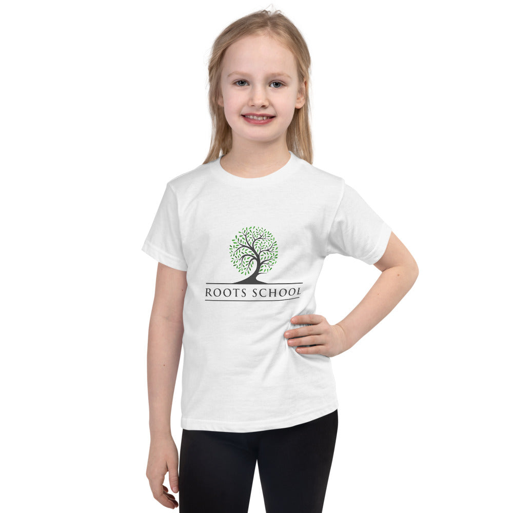Roots School Youth T-shirt Green Logo Front